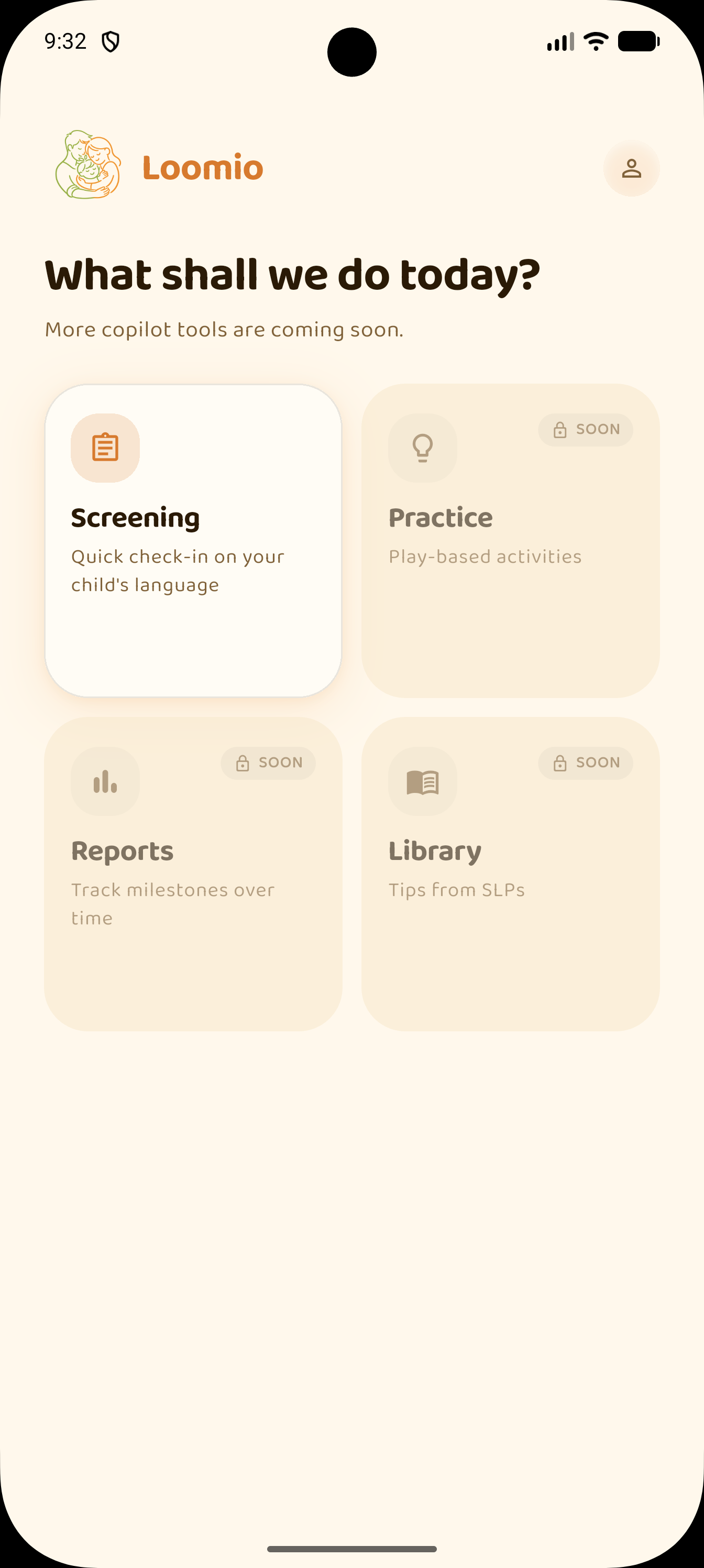 Loomio home screen with app tools